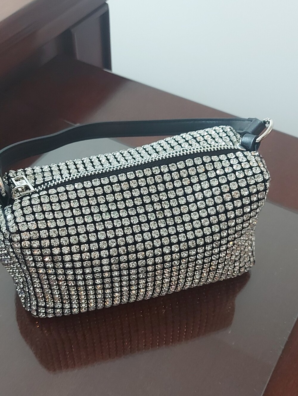 Silver Rhinestone Purse